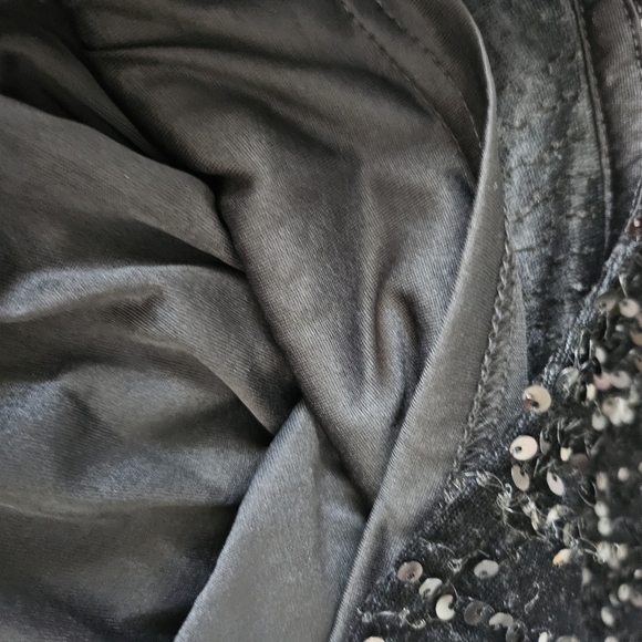 Fashion Nova Womens Sequin Mini Dress Sz Medium Dark Romantic Whimsigoth - Picture 8 of 12